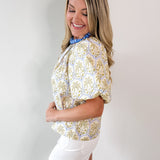 Tropical Palm Print Top