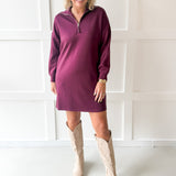 P.Cill Quarter Zip Dress- Port