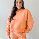 Peach Sweatshirt & Short Set