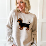 Cowboy Dachshund Graphic Sweater