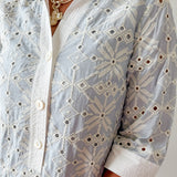 Contrast Lace Eyelet Dress