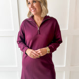 P.Cill Quarter Zip Dress- Port