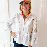 Duck Button Down Shirt - White