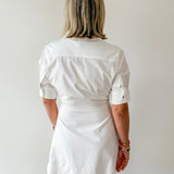 Tie Button Down Mini Dress