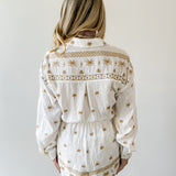 Off White Embroidery Romper