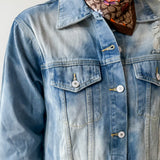 Oversized Distressed Denim Jacket
