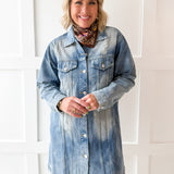 Oversized Distressed Denim Jacket