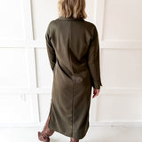 Collar Maxi Dress - Olive