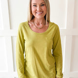 Cotton Slub Pocket Tee -Tea Leaf