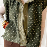 Polka Dot Sherpa Vest- Olive