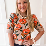 Floral Knit Sweater