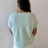 Fine Knit With Scallop Detail Top