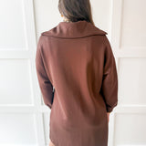 Modal Quarter Zip Dress - Cocoa