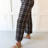 Plaid High Rise Patch Pants - Coco