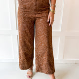 Paisley Print Wide-leg Pants