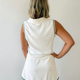 Modal Soft Top & Skort Set - White/Green