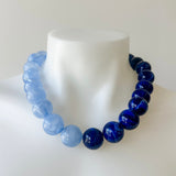 Bohemian Round Beaded Necklace-Blue