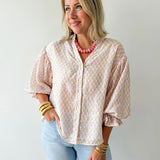 Floral Block Tencel Top