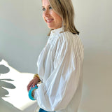 Tucked Detail Blouse - White