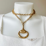 Horsebit Pendant Adjustable Necklace