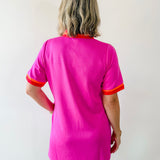 Front Zip Up Solid Casual Dress - Pink