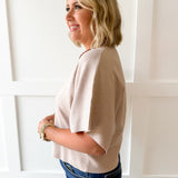 Sleeveless Knit Top - Oatmeal