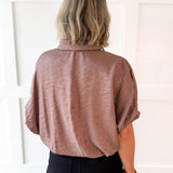 Balloon Sleeve Top- Mocha