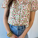 Picnic Moments Cherry Blouse