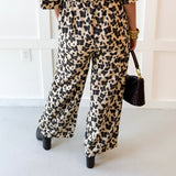Animal Print Pants - Ecru