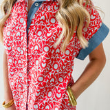 Floral Pattern Button Down Dress