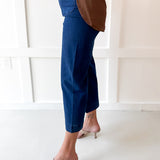 Denim High Rise Patch Pants