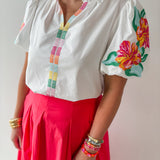 Embroidered Accent Top