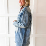 Oversized Distressed Denim Jacket