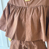 Cape Top & Short Set - Camel