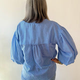 Pinstripe Voluminous Bubble Top