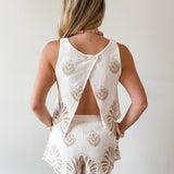 Beach Print Top & Short Set