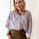 Floral Abstract Print Top