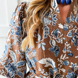 Puff Sleeve Stand Collar Dress