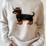 Cowboy Dachshund Graphic Sweater