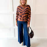 Mock Neck Animal Print Top