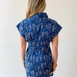 Indigo Fish Print Dress
