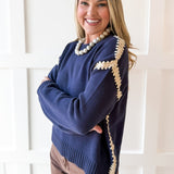 Drop Shoulder Sweater - Midnight