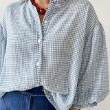 Gingham Bubble Blouse