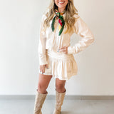 Drop Waist Mini Shirt Dress