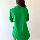 Pearl Accent Shift Dress - Green