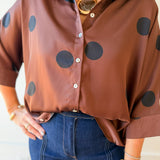Polka Dot Shirt - Brown