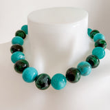 Turquoise & Green Beaded Necklace
