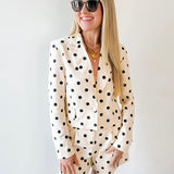 Polka Dot Linen Blazer & Shorts