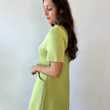 P. Cill Butter 3/4 Zip Dress - Lemon Grass