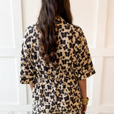 Animal Print Blouse - Ecru